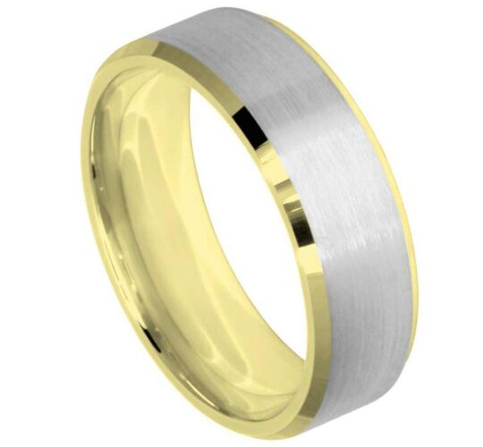 7mm Two-Colour Di-Cut Wedding Ring | C857A03G 5256